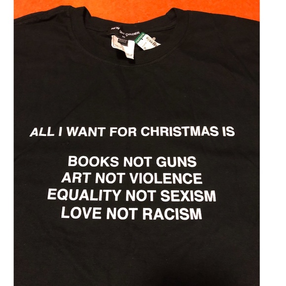 New Girl Order oversized Christmas wishes  values tee made in UK NWT - Picture 3 of 7